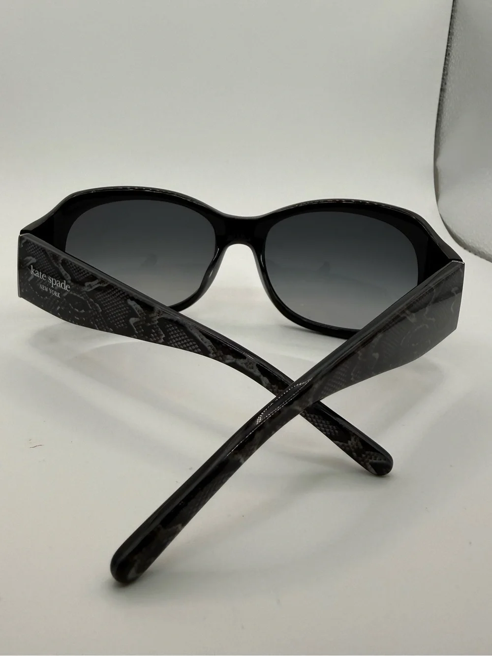 Kate Spade Ola 2/S Black Snakeskin Temple Gradient Sunglasses 807Y7